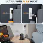 Charging Station PD 100W, TESSAN 9-in-1 USB C Power Strip for iPhone 17/16/15, MacBook, Tablet, Desktop Phone Fast Charger with 3 AC, 3 USB-A Ports, Home Drom Office Accessories