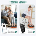 Snailax Vibration Foot Massager with Heat, App Control, Adjustable Vibration Electric Foot Massager Machine for Circulation, Plantar Fasciitis, Pain, Remote Control