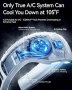 RANVOO AICE LITE Plus 2025 Max Cooling Airflow [No.1 Coolest & Most Durable] Neck Air Conditioner, Ultimate Immersive Personal AC 6000 mAh Rechargeable Neck Fan Blow Cold Air, Gifts for Mom/Dad, White