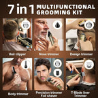 Ufree Beard Trimmer for Men, Electric Razor Shaver, Cordless Hair Clipper Shaving Kit for Mustache Body Nose Ear Hair Facial, Adjustable Beard Grooming Kit Birthday Gifts for Men