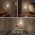 JandCase LED Night Light Plug in, Night Lights Plug into Wall [2 Pack] with Dusk to Dawn Light Sensor, 5000K Daylight White Night Light, Adjustable Brightness Nightlight for Kids Bathroom Bedroom