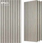 TO-TH Wood-Look Acoustic Panel, 4 Pack 47.2” x 23.6” Soundproof Wall Panels, Decorative Sound Absorbers Large Acoustic Panels for Home, Office, Basement, Natural Oak
