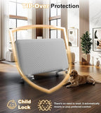 Landeagle Convection Infrared Space Heaters for Large Room, 1500W Electric Heater with Thermostat, 24H Timer,360° Whole-Room Heating, Heaters with Tip-over & Overheat Protection for Indoor Use(32IN)