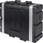 Sound Town Lightweight 4U PA DJ Rack/Road Case with ABS Construction, 19” Depth and Heavy-Duty Latches (STRC-A4U)
