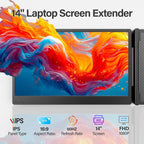 New Upgraded Laptop Screen Extender Portable Monitor, 1080P FHD IPS Screen, Monitor Extender for Laptop, Fit for 13-17" Laptops, Plug & Play Compatiable with Windows/Mac/Android/Switch (14 inch)