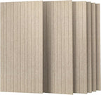 UMIACOUSTICS 6 Packs Acoustic Panel,47.2 x 23.6 Inches Decorative Sound Proof Panel for Office,Home Theater,Studio,Light Tan