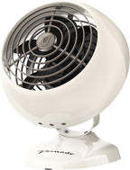 Vornado VFAN™ Mini Classic Vintage Fan, Retro Metal Air Circulator, For Desk & Bedside, 2 Speeds, Adjustable Tilt, Personal Cooling with Targeted Airflow, Quiet Fan, Vintage White