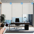 COOLWINDS Motorized Blinds with Remote Cordless Automatic Motorized Shades Custom Blinds for Windows Smart Curtains Compatible with Alexa Google Home(3% Solar Beige,W68 x H72in)