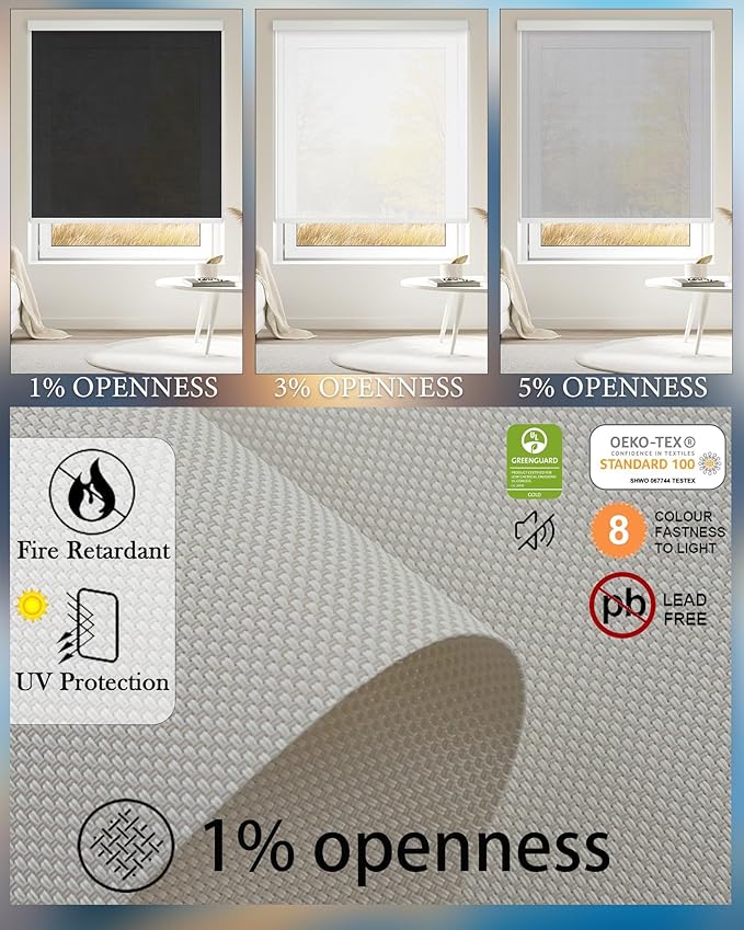 COOLWINDS Motorized Blinds with Remote Cordless Automatic Motorized Shades Custom Blinds for Windows Smart Curtains Compatible with Alexa Google Home(Solar Beige,W54 x H72in)