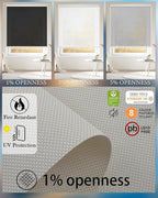 COOLWINDS Motorized Blinds with Remote Cordless Automatic Motorized Shades Custom Blinds for Windows Smart Curtains Compatible with Alexa Google Home(Solar Beige,W36 x H72in)
