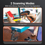 Tera Barcode Scanner Wireless 2D QR: Pro Version All New Battery Level Indicator 2500mAh Industrial Drop-Proof 1D 2D QR Bar Code Reader Works with Bluetooth 2.4G for Windows Mac Android iOS 8100Pro