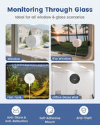 AKINGUAR 3MP 2K Window Camera, 2.4GHz WiFi Indoor Camera for Home Security, with Full-Color Night Vision, Person & Motion Detection, 2 Way Audio, 24/7 Recording, Easy Set Up, 2 Packs