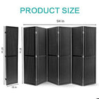 Babion 6 Panel Pegboard Display, Peg Board Room Divider Freestanding Folding Privacy Screens Display Stand for Craft Shows (Black)