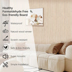 ARMURO Wood Slat Wall Panel - 2 PCS Slat Wall Paneling, Natural Oak Wood Veneer Sound Dampening Wall Panels - Wood Panels for Wall 12.6" W x 94.5" L