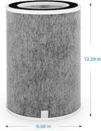 for Shark HP201 HP202 Clean Sense MAX Replacement Filter, Compatible with HP200 HP301 HP302 HC500 HC501 UA205 AP1000 True HEPA Filters,Compare Part HE2FKBASMB HE2FKBAS HE2FKPET HE2FKPRO,1 Pack Gray