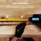 Digital Tape Measure 16 Ft, 2.4" LCD Display, 6 metric and imperial units, Easy Read Digital Measuring Tape Retractable with Fractions 1/16 Rechargeable Measurement Tool for Distance/Area/Volume, Blue