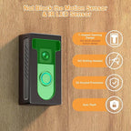 No Drill Adhesive Video Doorbell Mount Compatible for Ring/Blink Video Doorbell, Not Block Doorbell Sensor, QIBOX Anti-Theft Camera Mount Bracket Cover Holder