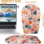 BOCHEERY Ergonomic Mouse Pad Wrist Support,Upgrade Mousepad with Massage Design,Non-Slip PU Base Desktop Mouse Pads for Pain Relief, Computer, Office & Home,12 x 8 in（F-Pink Flower）