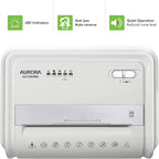 Aurora AU1480MA Professional Grade 14-Sheet Micro-Cut Paper and CD/Credit Card Shredder/ 30 Minutes Continuous Run Time, White/Gray
