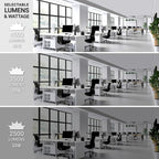 NUWATT 40 Pack 2x2 LED Flat Panel Lighting, Drop Ceiling Light Wattage Selectable 40W/30W/20W, 5CCT 3000K/3500K/4000K/5000K/6500 Suspended Ceiling LED Lights, 4400LM, Dimmable 0-10V, 120-277V, ETL