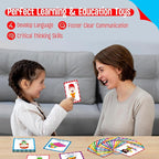 Special Needs Communication Cards, 40 Double-Sided Cards 80 Basic Special Needs for Children and Adults with Autism, Speech Delay Visual Aid Non Verbal Speech Therapy for Toddlers, Kids, Seniors