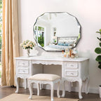 GLASHOM Frameless Bathroom Mirror, 30x36 inch Vanity Mirror Beveled Edge Wall Mounted, Modern Frameless Mirror for Bathroom, Living Room, Entryway Mirror Horizontal or Vertical