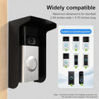Dgyezhao Outdoor Black Doorbell Rain Anti-Glare Cover, Steel Weather-Blocking Camera Cover Glare Sun Shade Protection for Most Video Doorbells(Inward fold)