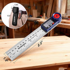 WORKPRO Digital Angle Finder, 7-Inch / 200 mm Stainless Steel Angle Finder Tool with Lock & Hold Function, Precision Measuring Tool with Bag for Woodworking, Carpentry, Construction Projects