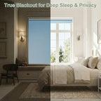 ZSHINE Motorized Blackout Window Blinds Customize Width (23-95 Inches) Remote Control Wireless and Rechargeable Roller Shades Blinds for Windows, Home, Office, Hotel, Club, Restaurant (82010L)