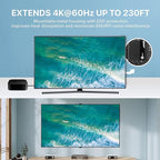 SIIG 4K HDMI Extender Balun Over CAT6/7 - Up to 230ft (70m), 4K@60Hz, Loopout, HDCP 2.2, Near Zero Latency, EDID Learning, ARC & Audio Extractor, Two-Way IR, ESD Protection (CE-H26L11-S1)