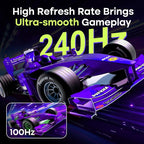 Amzfast 27 Inch 240Hz Gaming Monitor, FHD Fast VA Panel 4000:1 Contrast Computer Monitor with Speakers, HDMI DP Ports 125% sRGB VESA Support for Gmaing Office (One DP Cable Included, AMZG27F5 Pro)