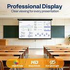 VIVOHOME 80 Inch 16:9 Pull Down Projector Screen, HD 4K Retractable Movie Screen for Indoor Home Theater and Office, Manual Projection Screen with Auto Locking (70Wx40H Inch Display Area)