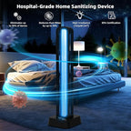 Zyntieu 69W UV Light Sanitizer with Remote Control and 3 Timers – Home Disinfection Device 99.99% Cleaned of Germs, Viruses, Mold and Dust Mites – Whole Room Disinfection Lamp for Home and Office