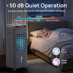 YEW 25" Evaporative Air Cooler,1500CFM Swamp Cooler Air Conditioner with 3.5 Gal Tank,Windowless Swamp Cooler with Remote,3 Speeds, 12H Timer,Fans that Blow Cold Air for Bedroom Indoor Office