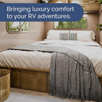 RV Short Queen Sheet Set 60 X 75 - 4 Piece RV Short Queen Bed Sheets - Ultra Soft, Breathable & Cooling - Designed for Bunks, Trailers & Camper - Fits 8” to 12" Mattress - Hotel Luxury Bedding - White