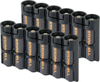 Storacell Slimline AA-6 Battery Storage Caddy and Dispenser (Pack of 2), Black, Holds 6 AA Batteries (Not Included), Durable & Compact Design, The Original Battery Caddy, Made in The USA
