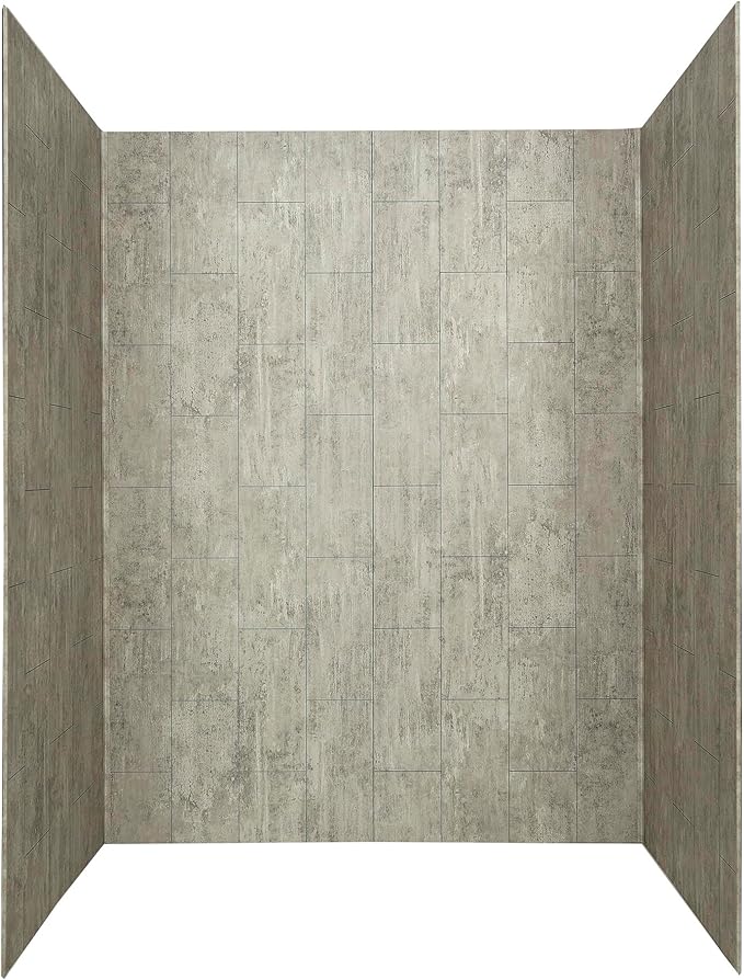 Palisade 78in x 60in x 32in Waterproof Vinyl Shower Surround Kit with Accessories in Urban Coast