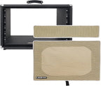 Sound Town Vintage 6U Amp Rack Case, 12.5" Depth with Rubber Feet, Dust Cover, Kickstand, Black (STVRC-6BK)