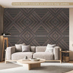 Acoustic Panels for Wall and Ceiling - 6 Pack 2'x2'x0.4",Self-Adhesive 3D UV Printing Decorative Wall Panels with Wood Look,Rustic Walnut
