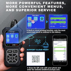 Acclope BT60 Pro Car Battery Tester, Digital Analyzer with Cloud Printing, 6V/12V/24V Battery Checker for AGM, Lithium, Gel Batteries, 100-3000 CCA Range, Automotive Charging System