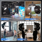 Godox Litemons LE300Bi 300W Bicolor LED Video Light, 58900Lux@1M Studio Light with APP Control, 11 FX Effects, 2800K-6500K 0-100% Brightness Bowens Mount LED(White)