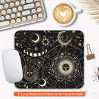 Armanza Square Mouse Pad Moon Sun, Personalized Premium-Textured Custom Mouse Mat Design, Washable Mousepad Cloth, Non-Slip Rubber Base Computer Mouse Pads for Wireless Mouse