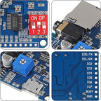 Diann 4pcs MP3 Voice Playback Module DY-SV5W Player Music Voice Board IO Trigger UART Serial Adapter Control Playback Module Sound Board Amplifier Board Support 32G Card