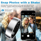 S SECRETTOP Smart Ring Fitness Tracker for Women - Health Heart Rate Ring with Sleep Monitoring, SpO2 Tracking, No Subscription Fee, Family Care (Silver 9)