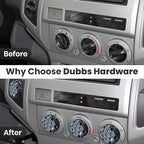4 Pack - 2nd Gen Tacoma Accessories AC Knob Upgrade - 2005,2006,2007,2008,2009,2010,2011,2012,2013,2014,2015 Tacoma Climate Control Dial Mods Set - for Toyota Interior Replacement Kit