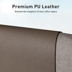 Aothia Leather Desk Pad Protector, Office Mat, Large Mouse Pad, Non-Slip PU Leather Blotter, Laptop Desk Pad, Waterproof Writing Pad for Office and Home (Coffee, 31.5" x 15.7")