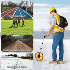 YS YUSON 12 Inch Measuring Wheel in Feet Advanced LED Backlight Display Rolling Digital Measuring Wheel for Construction Measure Wheel with Tape Measure and Canvas Carrying Bag, Up to 9999Ft