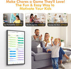 27" Digital Calendar for-Family-Schedules Wall-Planner - Smart Interactive Touchscreen Electronic Calendar, Seamless Scheduling, Star Rewards, Sync Online Calendar Via App, Wall Mount, Gifts for Mom