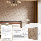ARMURO 4 Packs Acoustic Wall Panels - Self-Adhesive 3D Wood Slat Wall Panel- Peel and Stick Sound Absorbing Panels for Noise Reducing - Feature Wall Decor for Home & Office