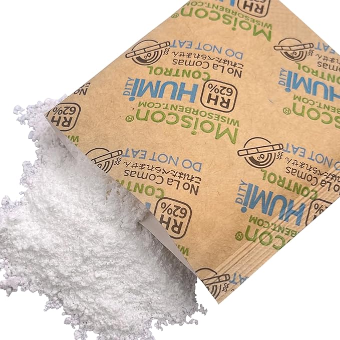 Wisesorb 90 Pack 62% RH 8 Gram Two-Way Humidity Control Packs for Storing 1 oz, Size 8 Moisture Control Packets Individually Wrapped
